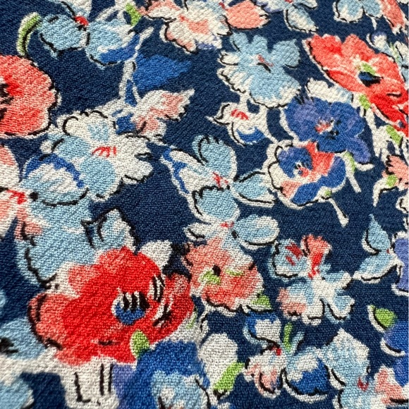 Sezane Anastasia Blue Poppy Floral Wrap Dress Women's size 34 / US size 2 - Picture 4 of 12